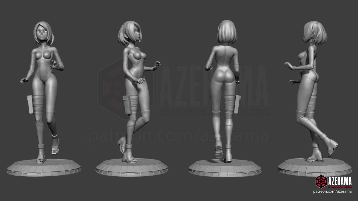 Sakura NSFW 3d Printed Resin Figurines Model Kit Fanart DIY by Azerama