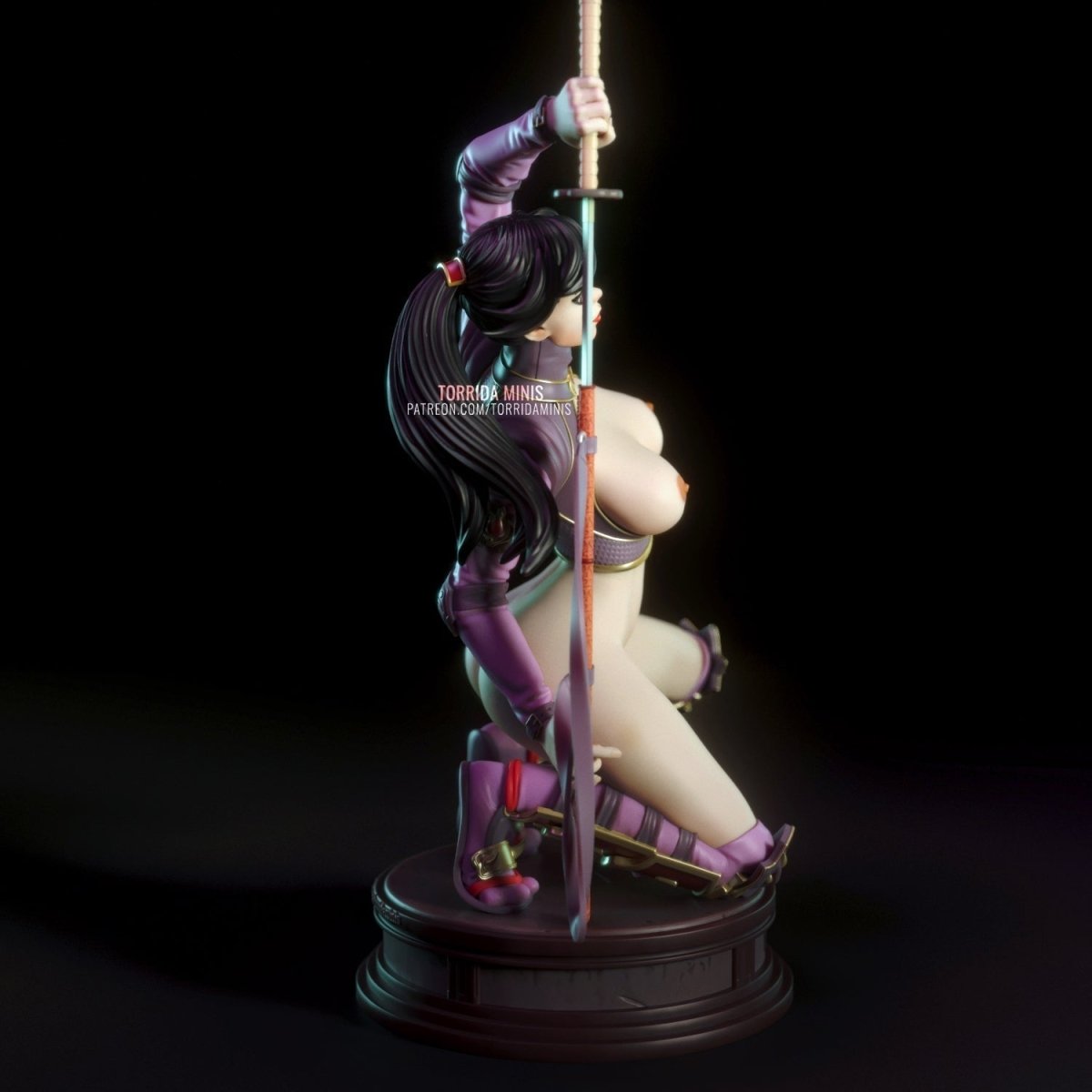 Sara Ninja Girl NSFW 3d Printed miniature FanArt by Torrida