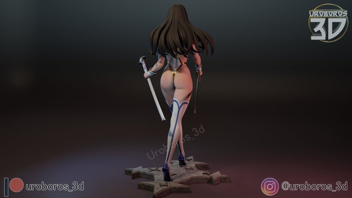 Satsuki Kiryuin NSFW 3D Printed Anime Miniature | Fun Art | Resin Figurine Unpainted Model