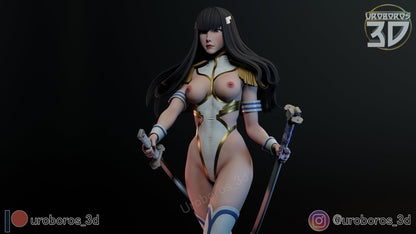 Satsuki Kiryuin NSFW 3D Printed Anime Miniature | Fun Art | Resin Figurine Unpainted Model