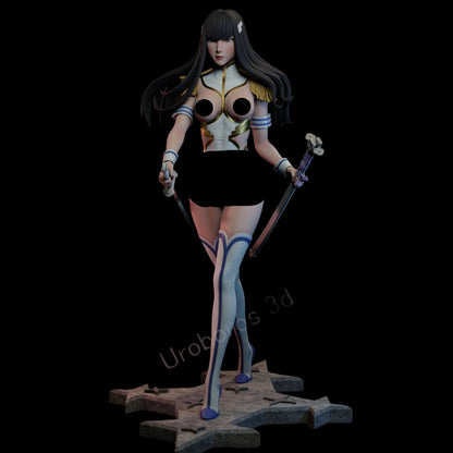 Satsuki Kiryuin NSFW 3D Printed Anime Miniature | Fun Art | Resin Figurine Unpainted Model