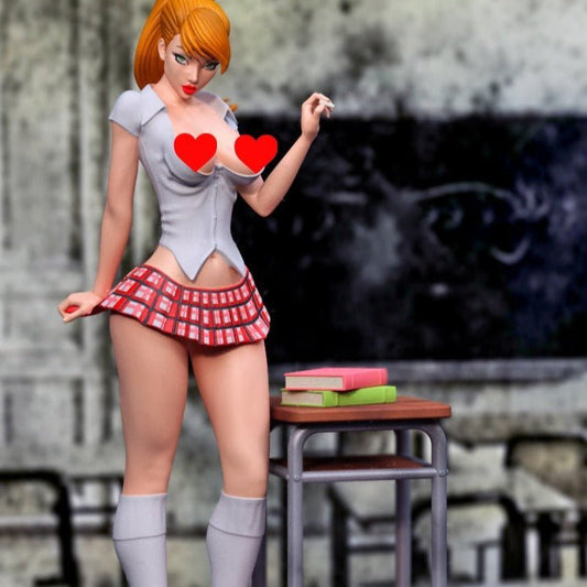 SCHOOL girl NSFW 3D Printed Miniature FunArt by EXCLUSIVE 3D PRINTS Scale Models Unpainted