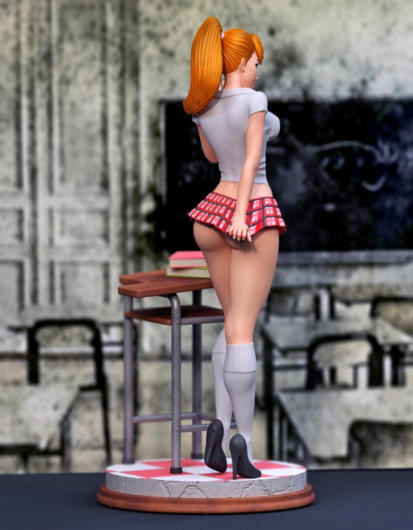 SCHOOL girl NSFW 3D Printed Miniature FunArt by EXCLUSIVE 3D PRINTS Scale Models Unpainted