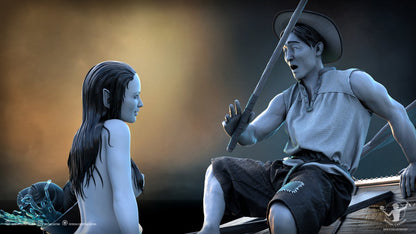 Serena and the Fisherman DIORAMA NSFW 3D Printed Miniature Fanart by Ritual Casting
