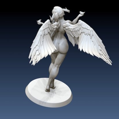 Serephina The Archangel 1 NSFW 3d Printed miniature FanArt by Klaus Scaled Collectables Statues & Figurines