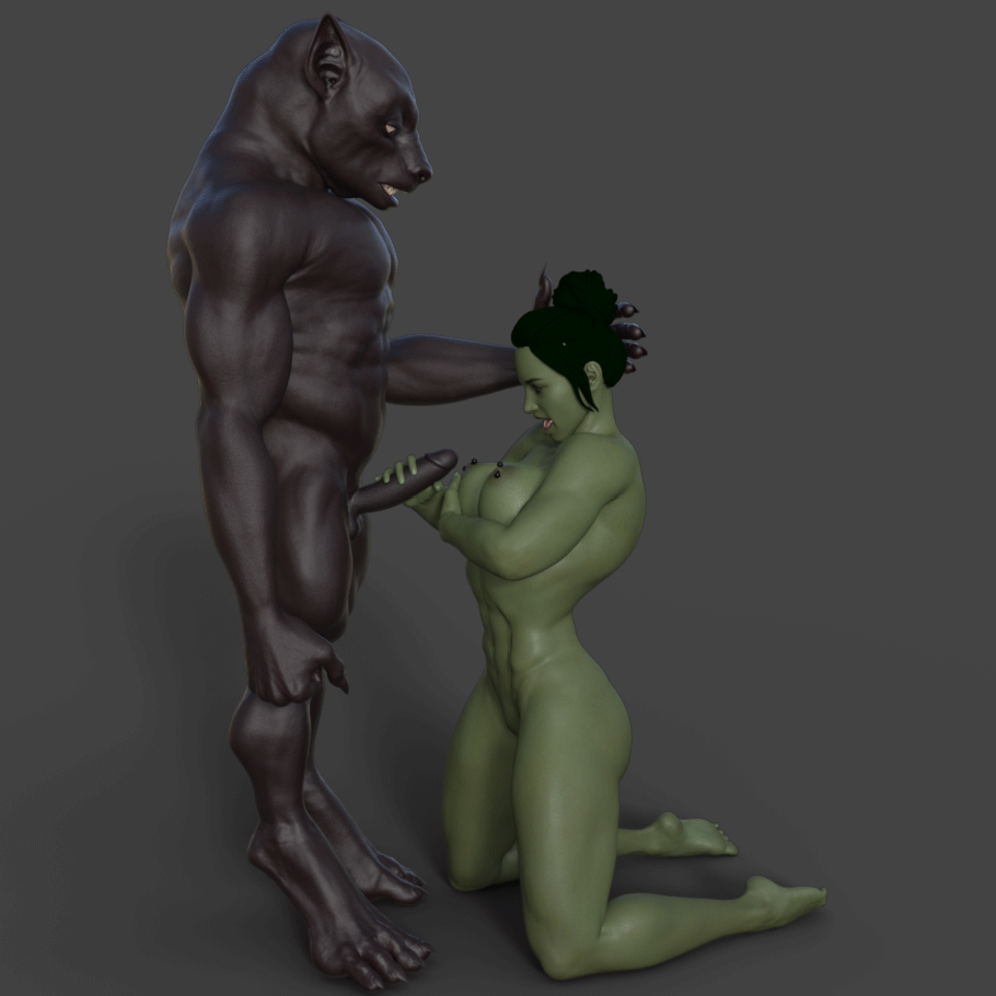 She Hulk and the werewolf | NSFW 3D Printed Figurine | Fanart | Unpainted | Miniature by Mister_lo0l