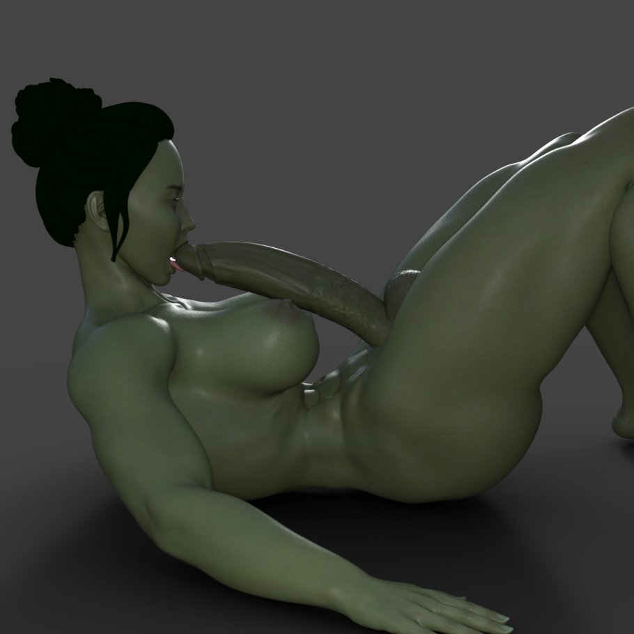 She Hulk FUTA | NSFW 3D Printed Miniature | Fanart | Nude Unpainted by Mister_lo0l