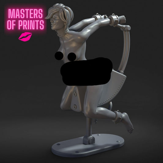 Single Bondage Chair 1 Mature 3d Printed miniature FanArt by Masters Of Prints Collectables Statues & Figurines