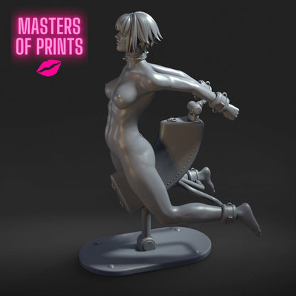 Single Bondage Chair 2 Mature 3d Printed miniature FanArt by Masters Of Prints Collectables Statues & Figurines
