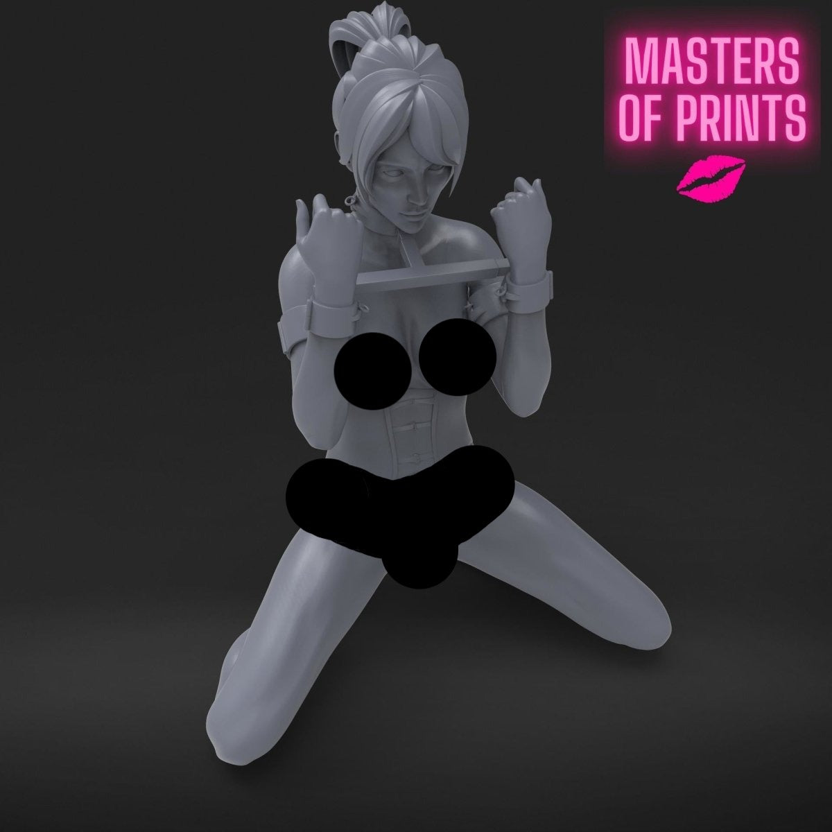 Single Restraint Bar 3 Mature 3d Printed miniature FanArt by Masters Of Prints Collectables Statues & Figurines