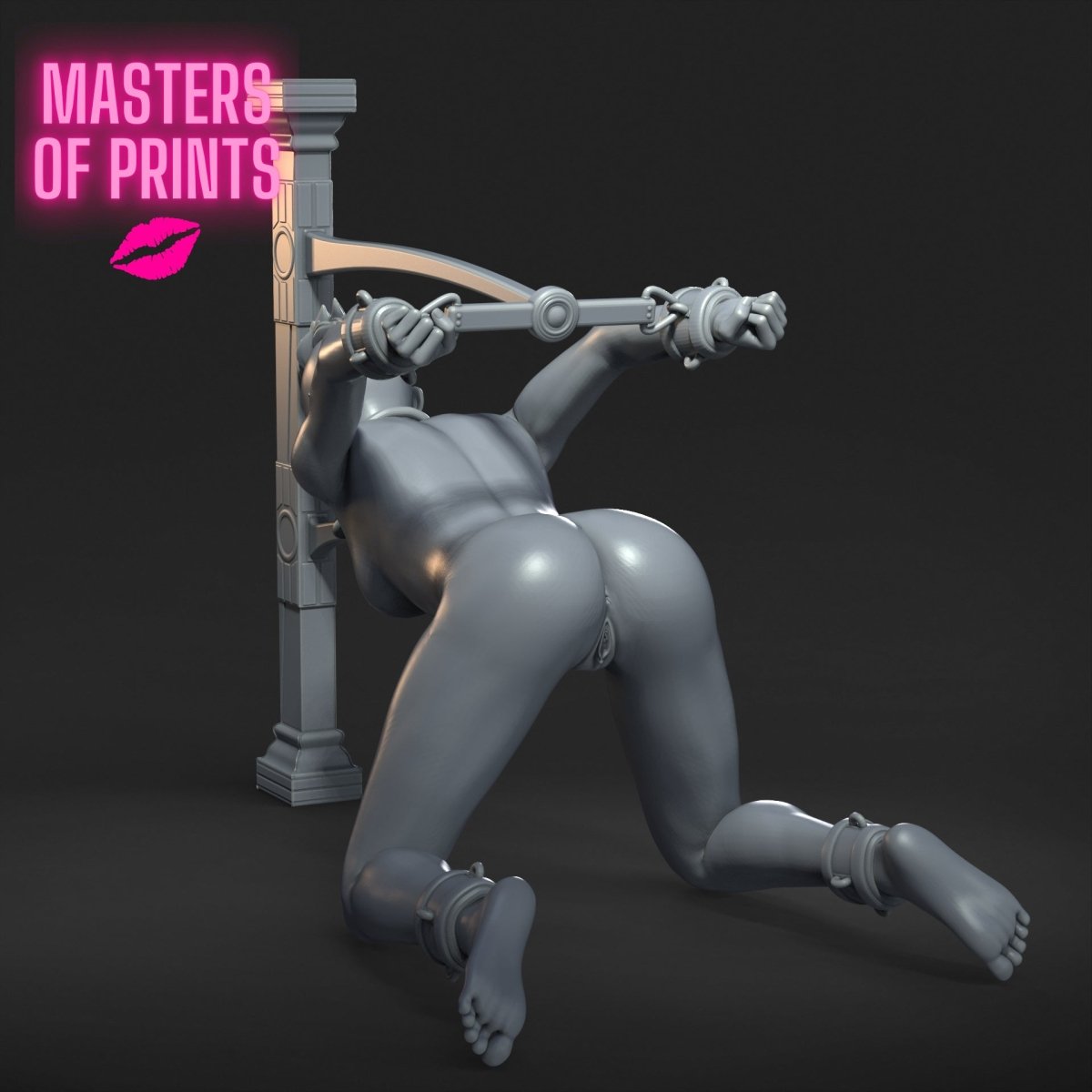 Single Restraint Post 2 Mature 3d Printed miniature FanArt by Masters Of Prints Collectables Statues & Figurines