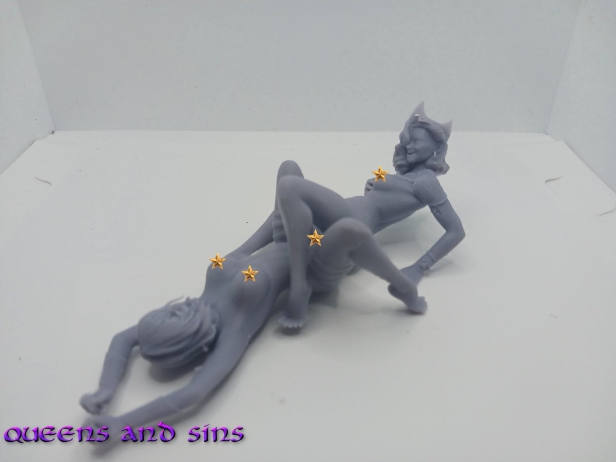 Sirvienta and Victoria NSFW 3d Printed miniature FanArt by Masters Of Prints Collectables Statues & Figurines