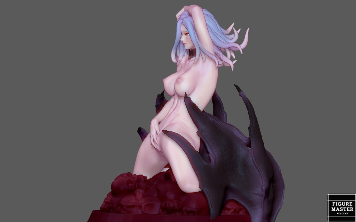 Slan NSFW 3D Printed Fanart Anime Figurine Waifu Figure by FIGUREMASTERPINK