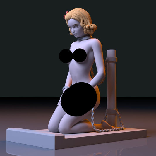 Slave Girl phone holder Naked NSFW 3D Printed Figure Garage Kit Unpainted Resin Miniature