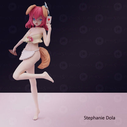 Stephanie NSFW 3D Printed Anime Miniature Fanart by Pink Studio