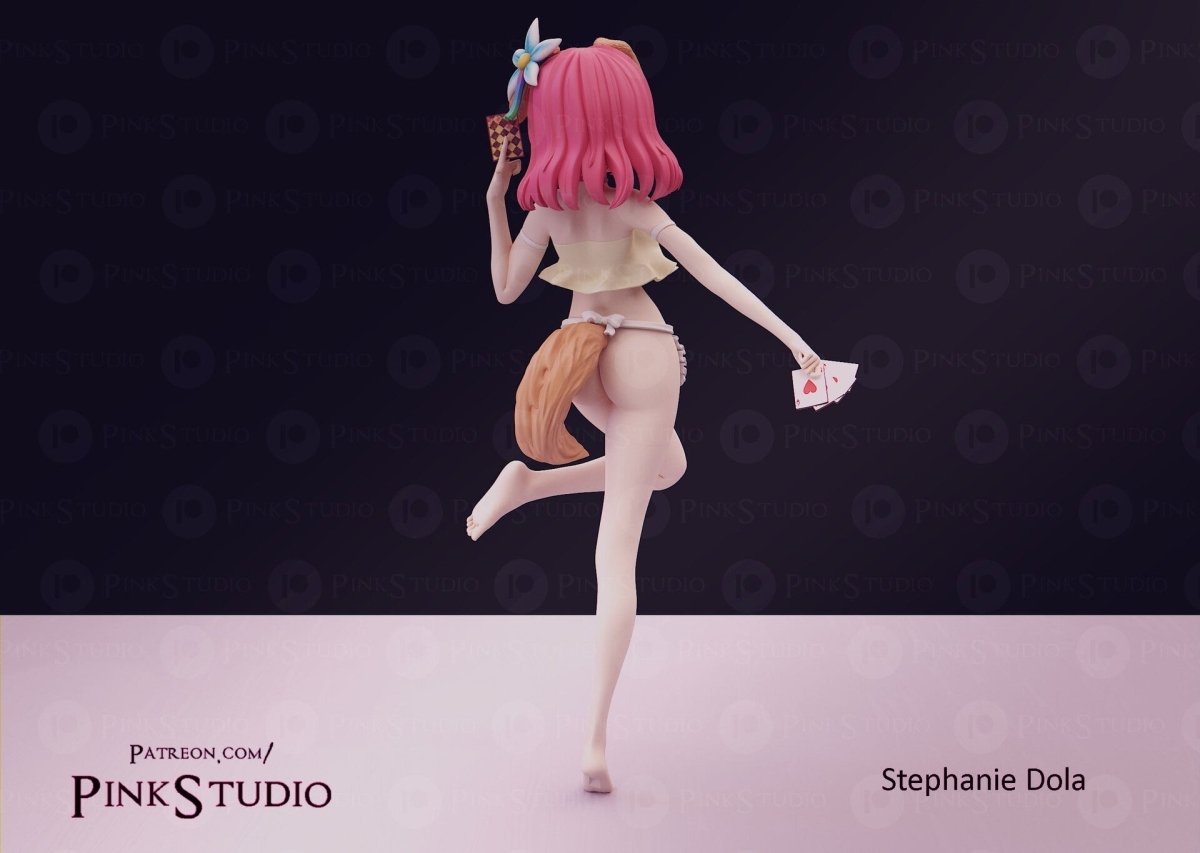 Stephanie NSFW 3D Printed Anime Miniature Fanart by Pink Studio