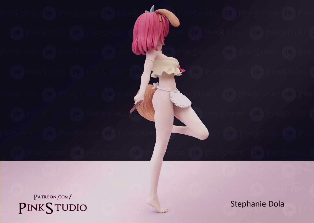 Stephanie NSFW 3D Printed Anime Miniature Fanart by Pink Studio