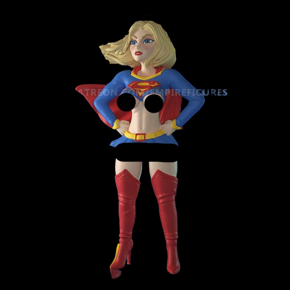Supergirl 3D Printed Figurine NSFW Collectable Fun Art Unpainted by EmpireFigures