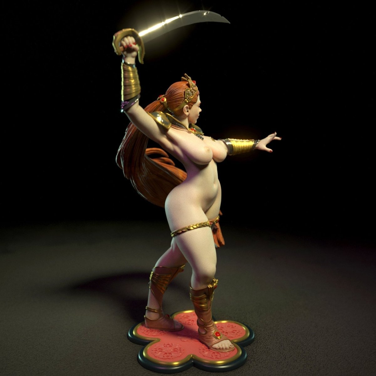 Sword Dancer Girl NSFW 3d Printed miniature FanArt by Torrida