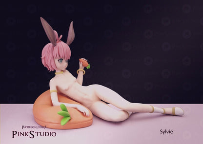 Sylvie NSFW Firure 3D Printed Fanart DIY Garage Kit , Unpainted , NSFW Figurine , Nude Figurine , Sexy Miniature , Bondage figure , Naked Waifu , Adult Figurine , Anime Figure