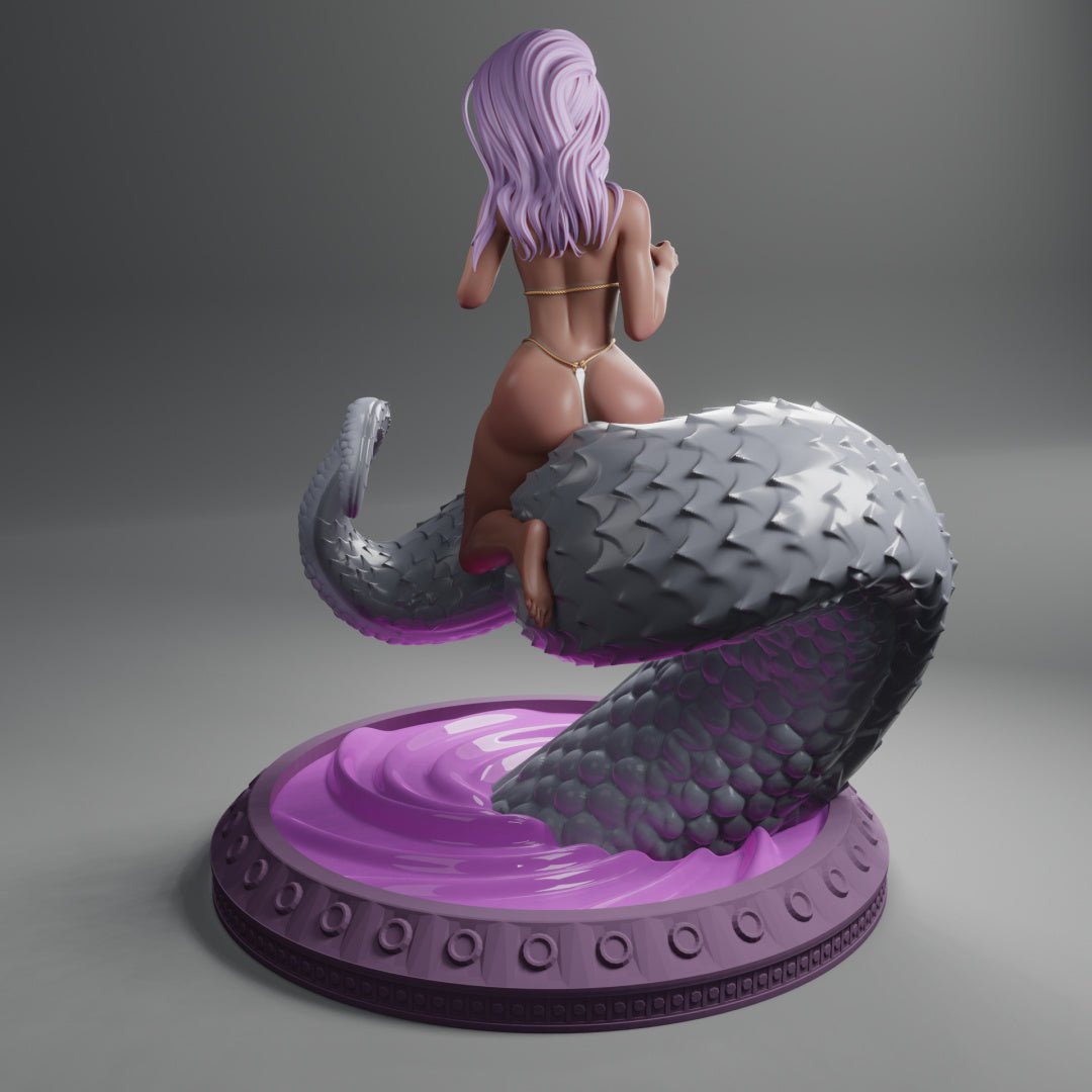 Tentacle Pinup Girl NSFW 3d Printed miniature FanArt by QB Works Scaled Collectables Statues & Figurines