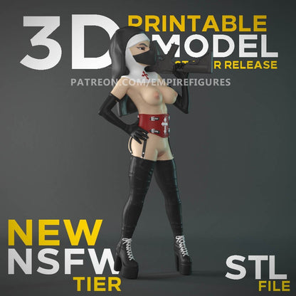 La monja | NSFW Impreso en 3D | Arte divertido | Sin pintar | Versión | Figurilla