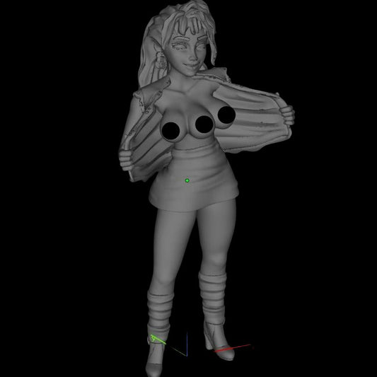 Three Breasts Girl | NSFW 3D Printed | Fanart | Unpainted | Version | Figurine