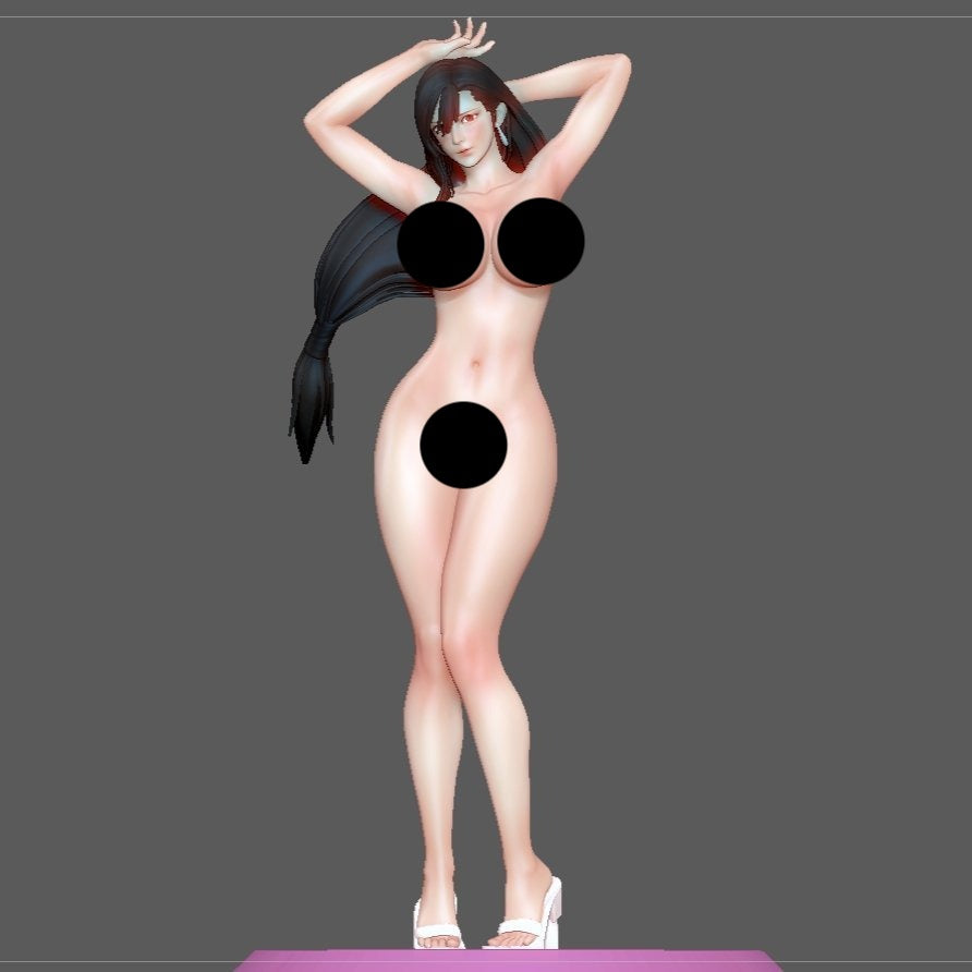 Tifa Lockhart NSFW 3D Printed Fanart Anime Figurine Waifu Figure by FIGUREMASTERPINK