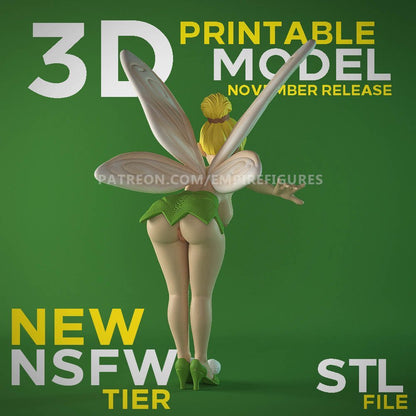Tinkerbell NSFW Figura impresa en 3D Arte divertido sin pintar por EmpireFigures