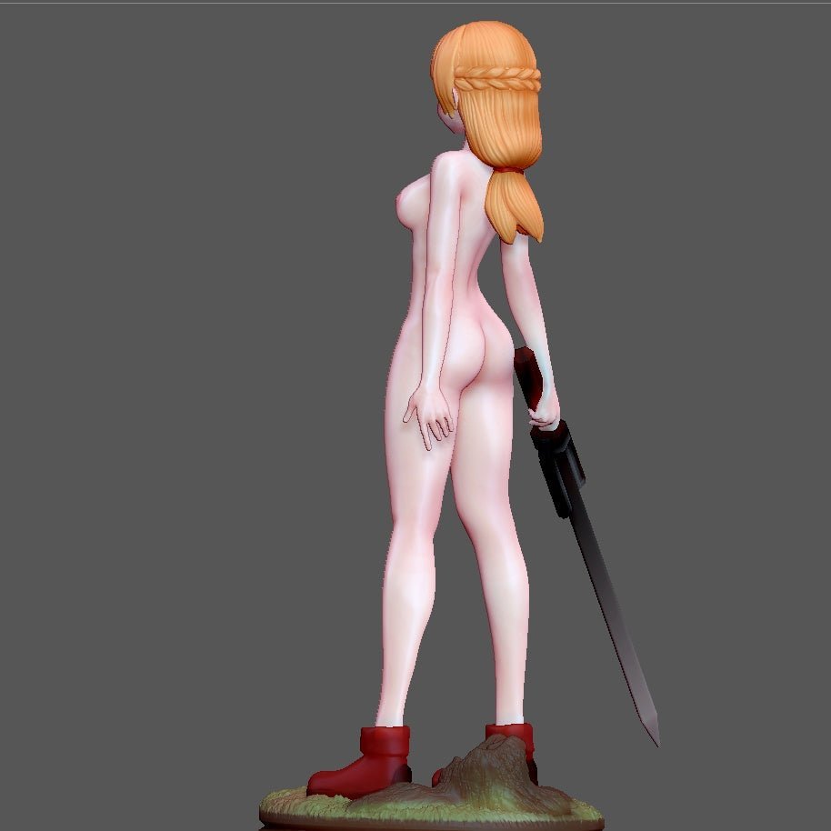 Tsundere Elf NSFW Figure 3D Printed Fanart DIY Garage Kit , Unpainted , NSFW Figurine , Nude Figurine , Sexy Miniature , Bondage figure , Naked Waifu , Adult Figurine , Anime Figure