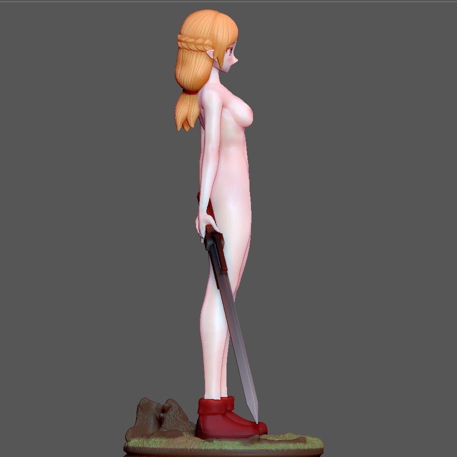 Tsundere Elf NSFW Figure 3D Printed Fanart DIY Garage Kit , Unpainted , NSFW Figurine , Nude Figurine , Sexy Miniature , Bondage figure , Naked Waifu , Adult Figurine , Anime Figure