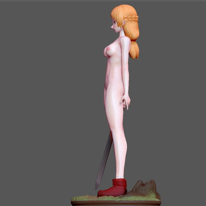 Tsundere Elf NSFW Figure 3D Printed Fanart DIY Garage Kit , Unpainted , NSFW Figurine , Nude Figurine , Sexy Miniature , Bondage figure , Naked Waifu , Adult Figurine , Anime Figure