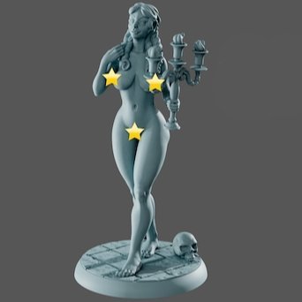 Vanessa NSFW 3d Printed miniature FanArt by Gaia Miniatures Scaled Collectables Statues & Figurines