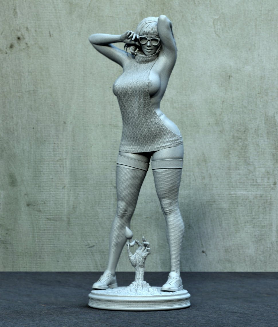 Velma NSFW 3D Printed Miniature FunArt by EXCLUSIVE 3D PRINTS Scale Models Unpainted
