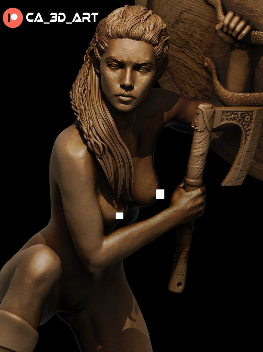 Vikings Queen Lagertha NSFW Figurine 3D Printed Fanart