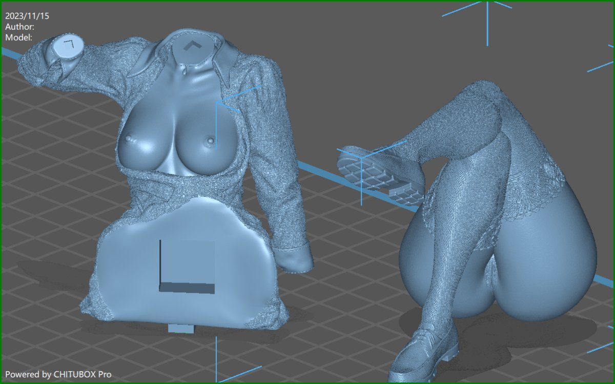 Wednesday NSFW 3D Printed Miniature FunArt by EXCLUSIVE 3D PRINTS Scale Models Unpainted
