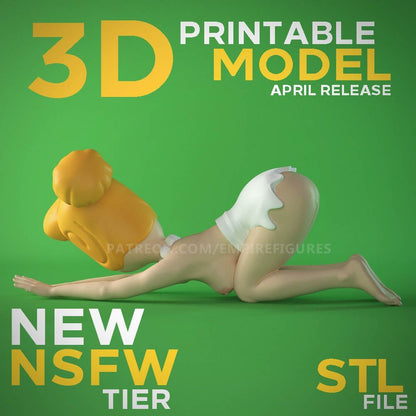 Wilma Figurine NSFW imprimée en 3D à collectionner Fun Art non peinte par EmpireFigures